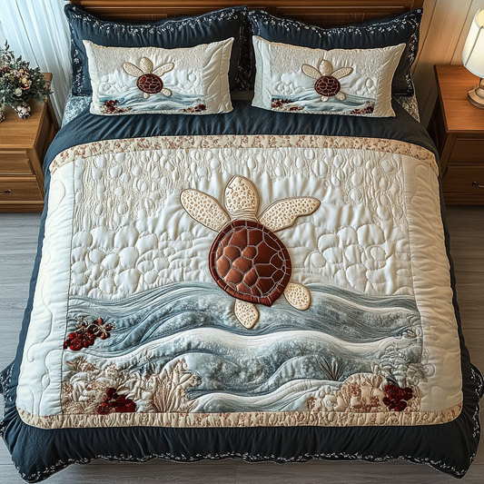 Reef Glider 3-Piece Quilted Bedding Set NCU0DK5180