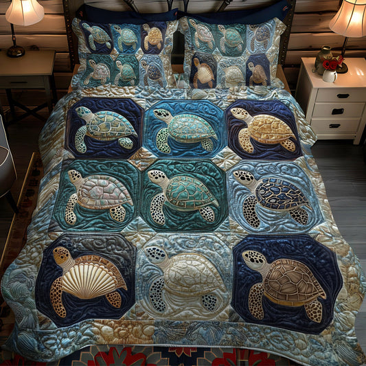 Reef Reverie 3-Piece Quilted Bedding Set NCU0PT2805