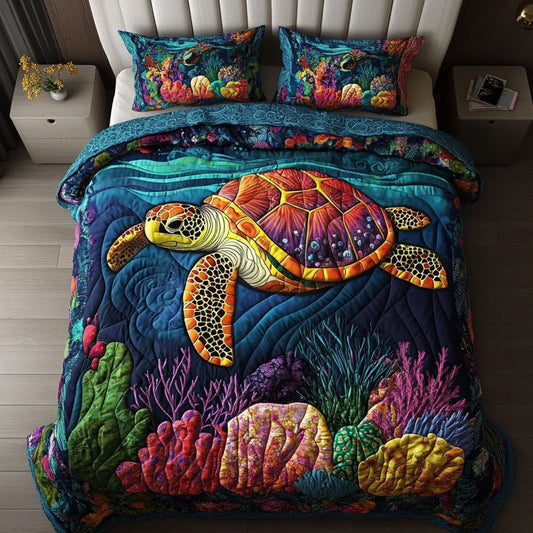 Reef Roamer 3-Piece Quilted Bedding Set NCU0PT2404