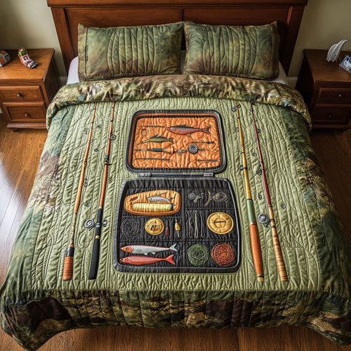 Reel Life 3-Piece Quilted Bedding Set NCU0PT6024