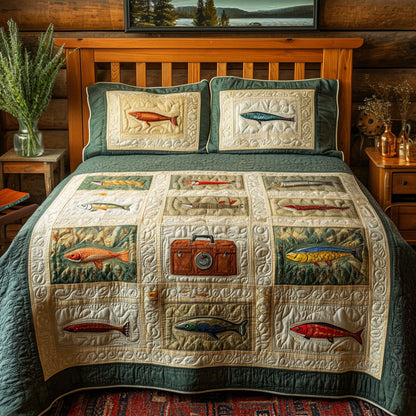 Reel in Style 3-Piece Quilted Bedding Set NCU0PT5885
