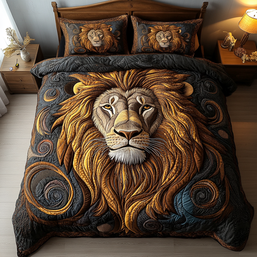 Regal Beast 3-Piece Quilted Bedding Set NCU0DK5437