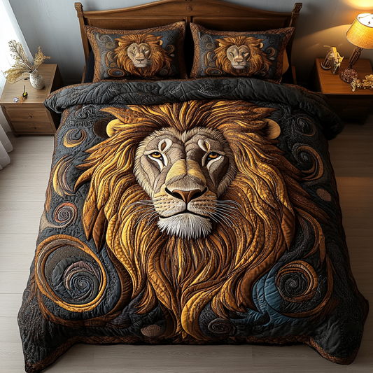 Regal Beast 3-Piece Quilted Bedding Set NCU0DK5437