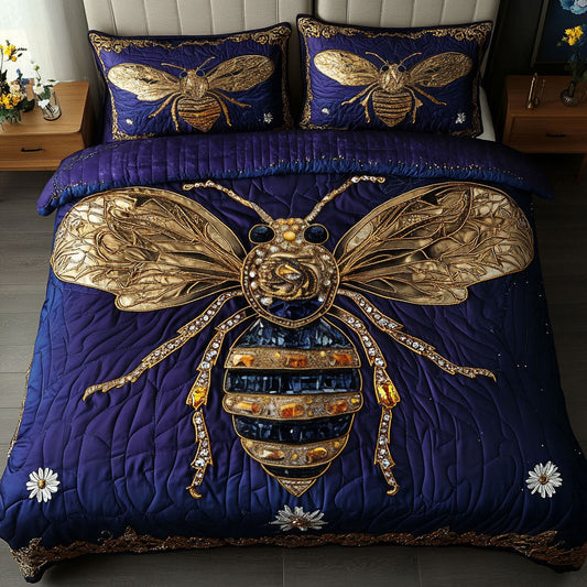 Regal Bee Elegance 3-Piece Quilted Bedding Set NCU0NT5033