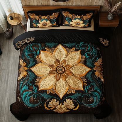 Regal Bloom 3-Piece Quilted Bedding Set NCU0VH2414