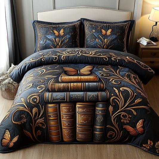 Regal Butterfly Tome 3-Piece Quilted Bedding Set NCU0VL1315