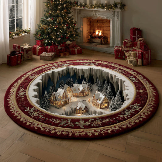 Regal Christmas Village Round Carpet NCU0HH1120