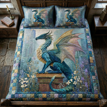 Regal Dragon 3-Piece Quilted Bedding Set NCU0NT12674