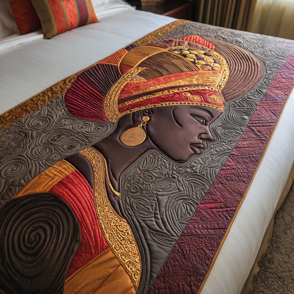 Regal Ember Quilted Bed Runner NCU0XD1406