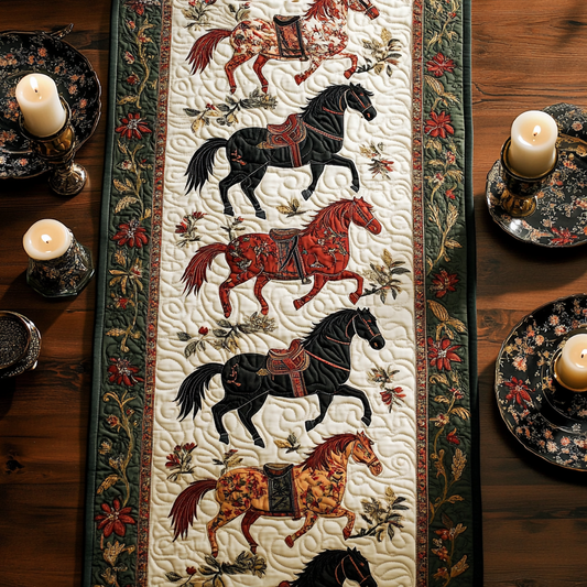 Regal Equestrian Quilted Table Runner NCU0VH3459