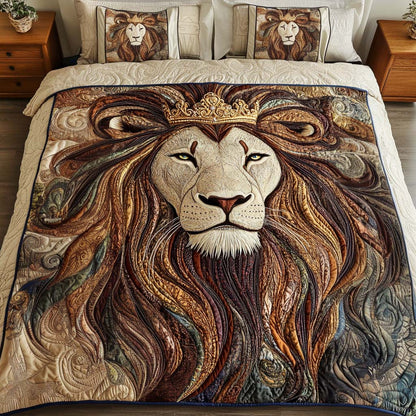 Regal Flame 3-Piece Quilted Bedding Set NCU0NT2415