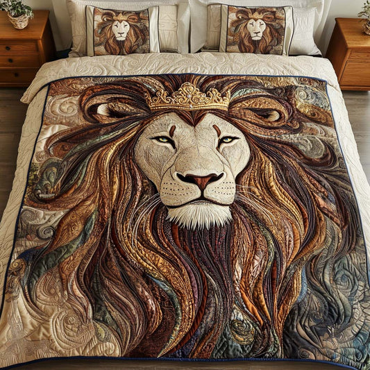 Regal Flame 3-Piece Quilted Bedding Set NCU0NT2415