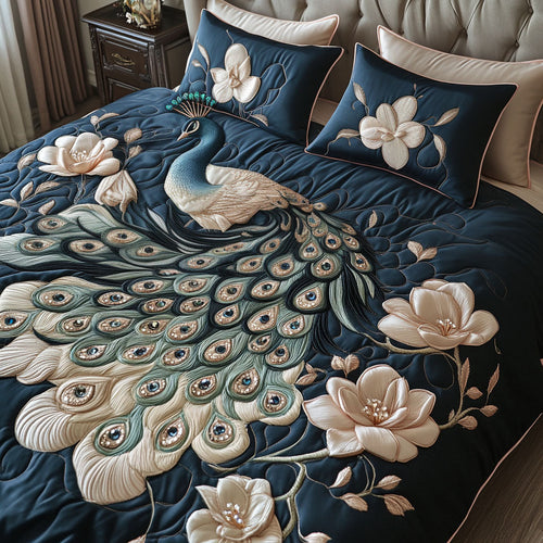Regal Magnolia 3-Piece Quilted Bedding Set NCU0PT4658