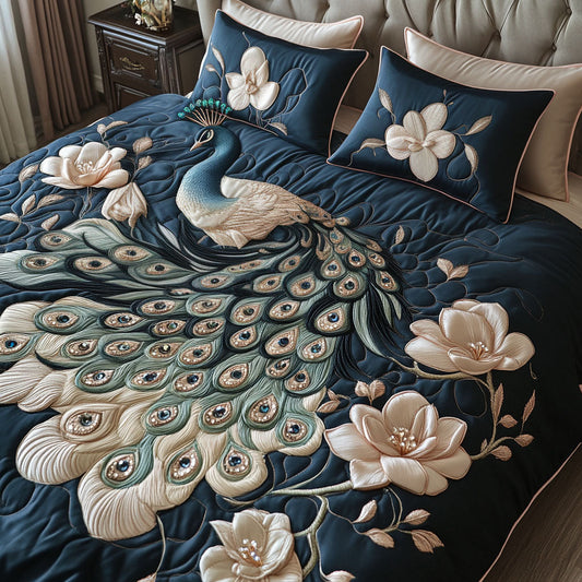 Regal Magnolia 3-Piece Quilted Bedding Set NCU0PT4658