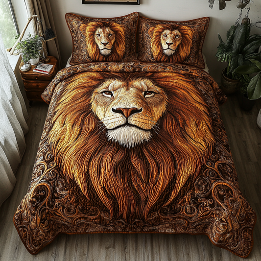 Regal Pride 3-Piece Quilted Bedding Set NCU0DV3568