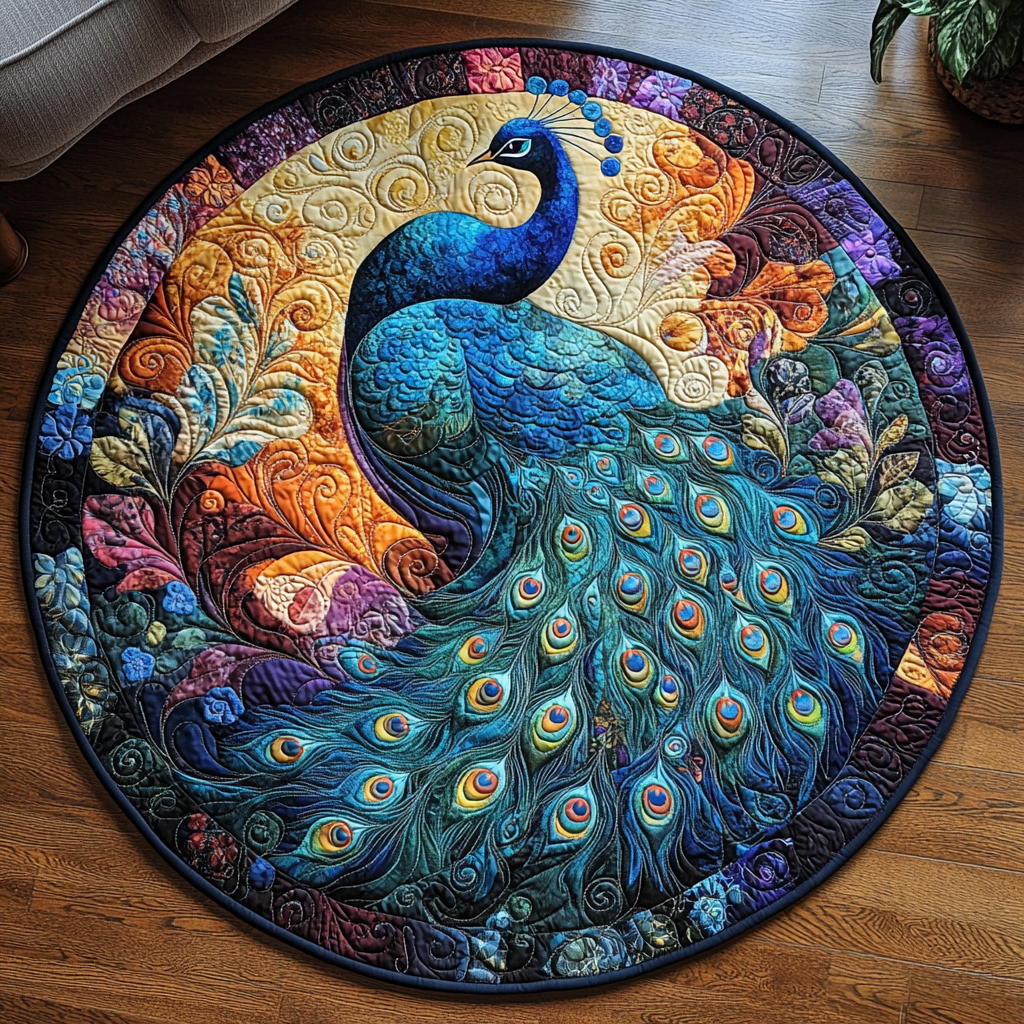 Regal Reflections Quilted Round Mat NCU0DV3375