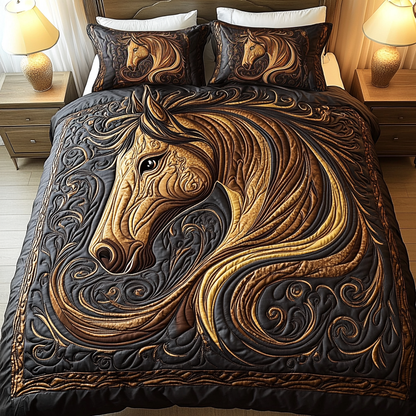 Regal Roan 3-Piece Quilted Bedding Set NCU0VH2668