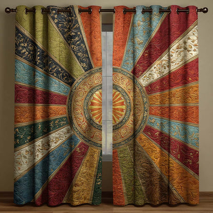 Regal Sun Mandala Quilted Curtains NCU0XD2056