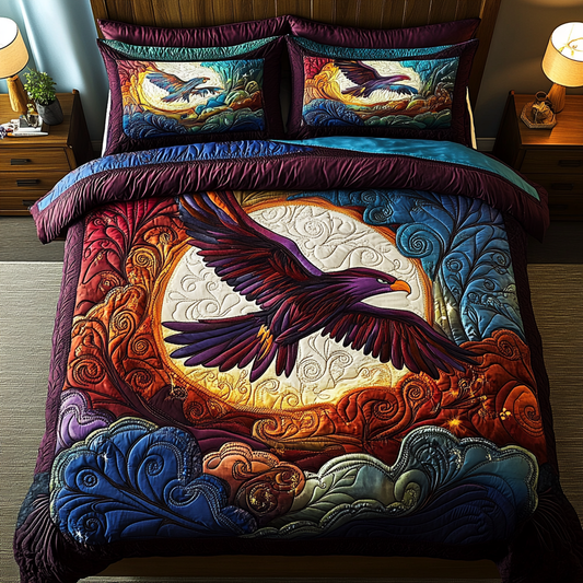 Regal Wings 3-Piece Quilted Bedding Set NCU0DK4492