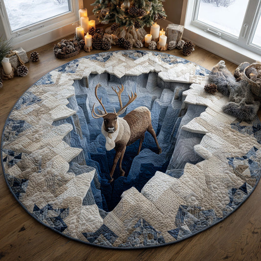 Reindeer Delight Quilted Round Mat NCU0DV7659