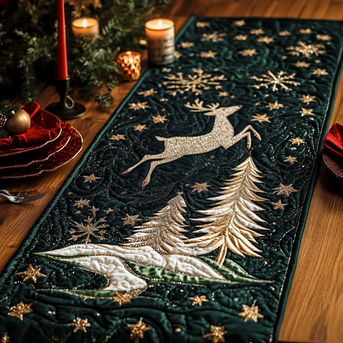 Reindeer Dream Quilted Table Runner NCU0VH1268