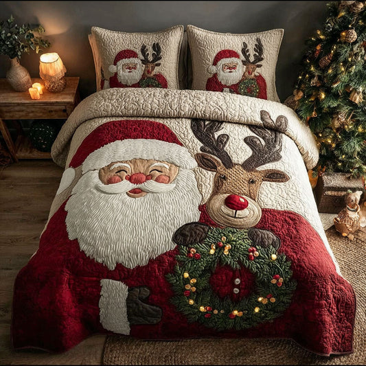 Reindeer Love 3-Piece Quilted Bedding Set NCU0PT10350