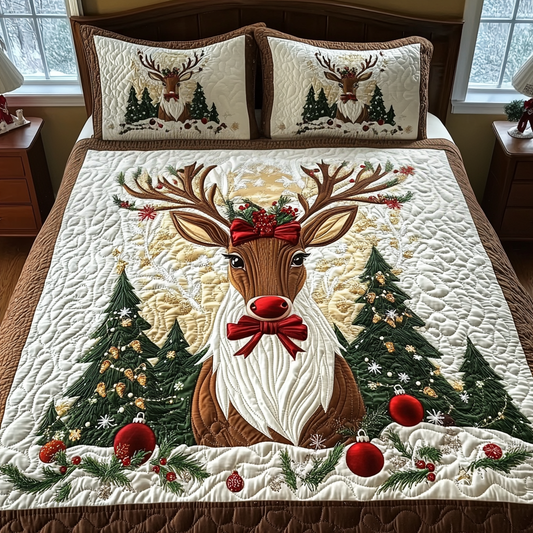 Reindeer Majesty Quilted Bedding Set NCU0DV1812