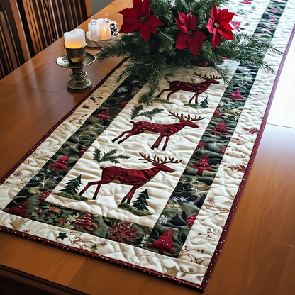 Reindeer Trails Quilted Table Runner NCU0VH790