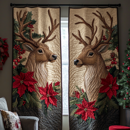 Reindeer Wish Quilted Curtains NCU0DK11342