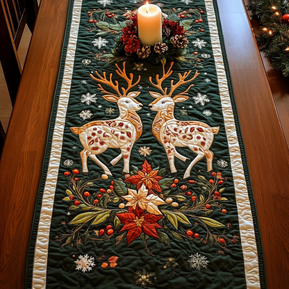 Reindeer Wonderland Quilted Table Runner NCU0VH784