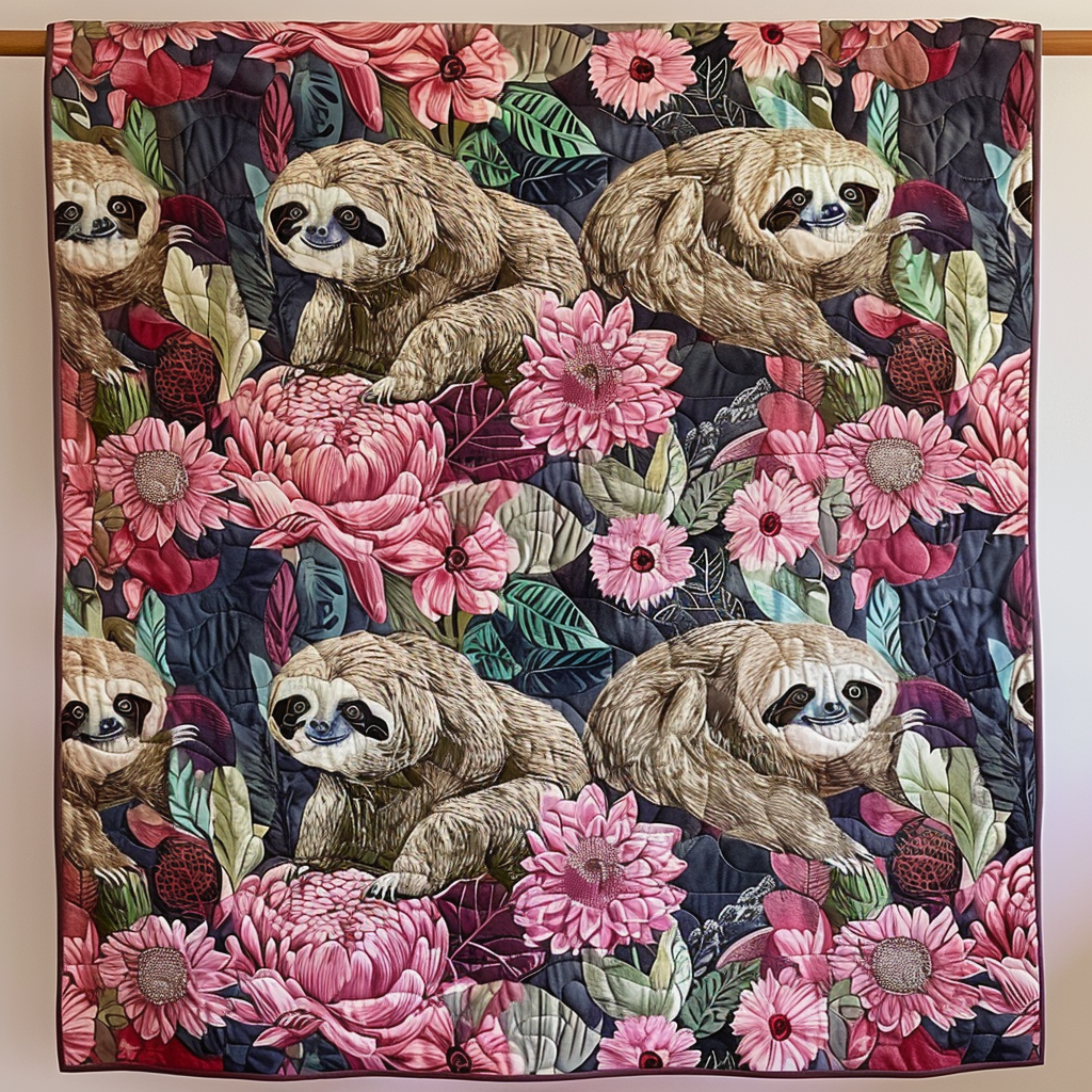 Relaxed Sloth Moments Quilted Blanket NCU0TL835