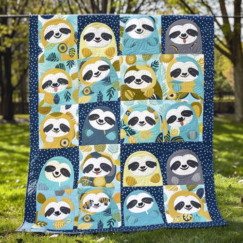 Relaxed Sloth Vibes Quilted Blanket NCU0TL819