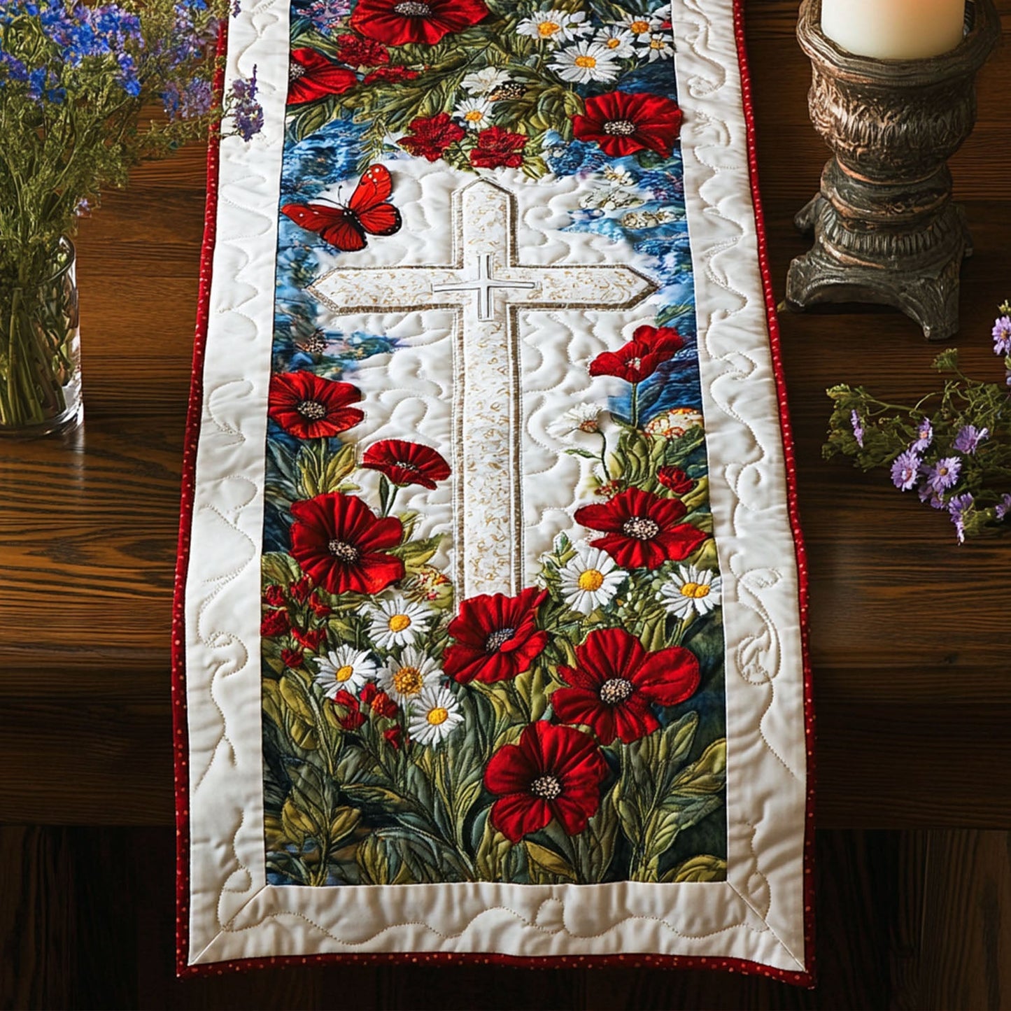 Remember and Reflect Quilted Table Runner NCU0PT4341