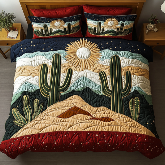 Resilient Roots 3-Piece Quilted Bedding Set NCU0DK4629