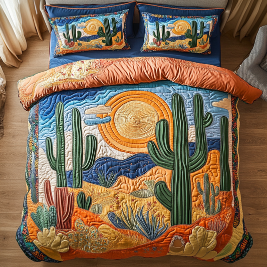 Resilient Roots 3-Piece Quilted Bedding Set NCU0DK4836