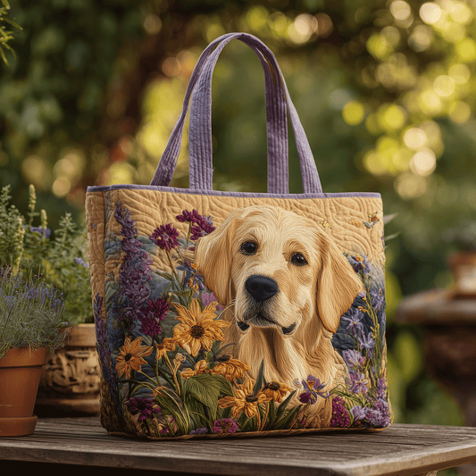 Retriever Blossom Quilted Tote Bag NCU0TH2799