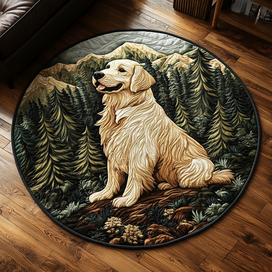 Retriever Love Quilted Round Mat NCU0DV5514