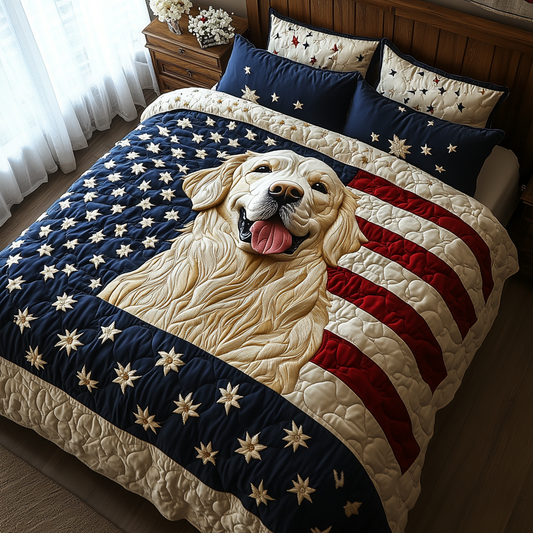 Retriever Pride 3-Piece Quilted Bedding Set NCU0DV5531