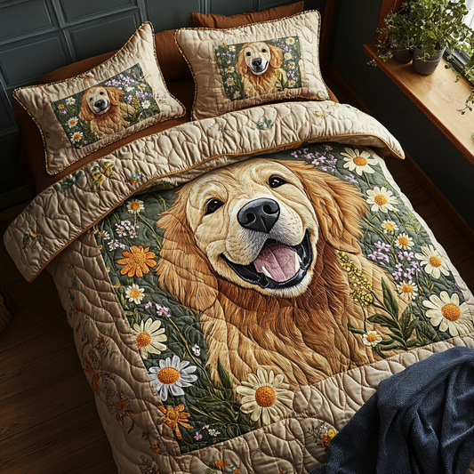 Retriever Spirit 3-Piece Quilted Bedding Set NCU0DV5493
