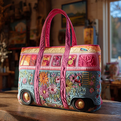 Retro Breeze Quilted Tote Bag NCU0PT8953