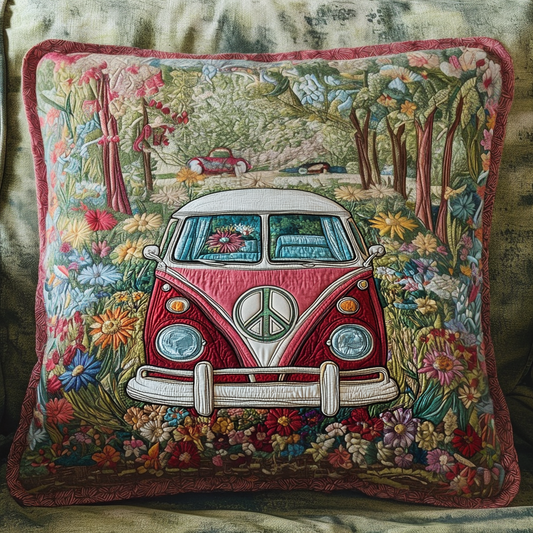 Retro Van Escape Quilted Pillow Case NCU0PT4634