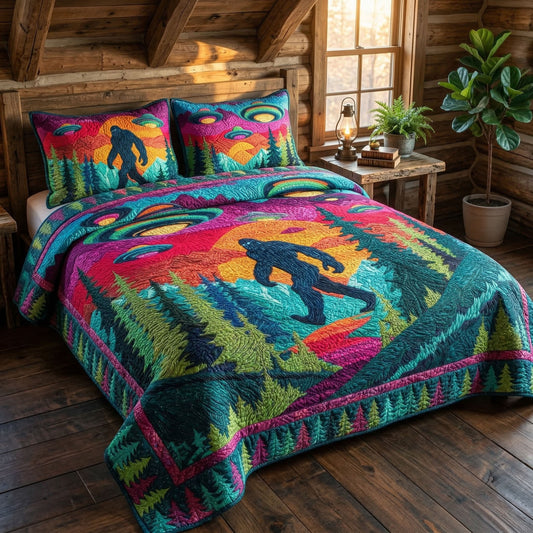 Retro Adventure 3-Piece Quilted Bedding Set NCU0NT12598