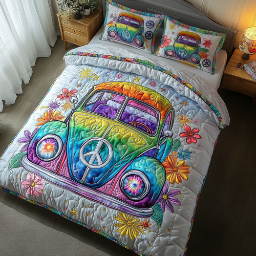 Retro Cruiser 3-Piece Quilted Bedding Set NCU0DK7896