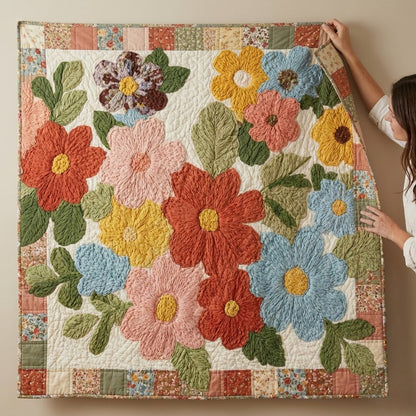 Retro Daisy Quilted Blanket NCU0VL3400
