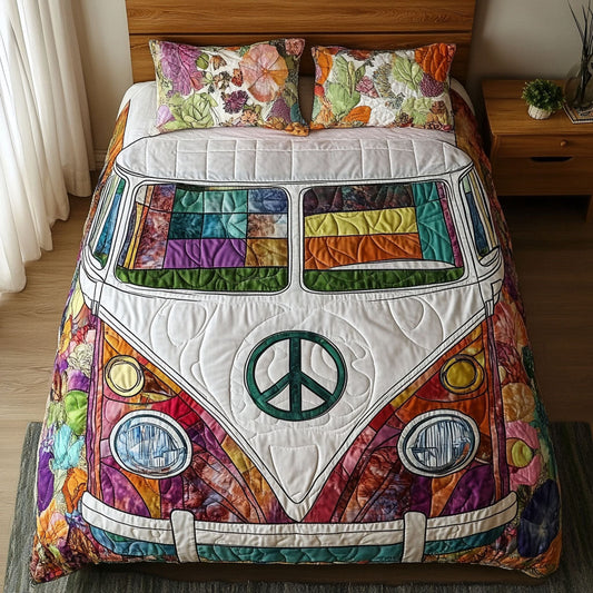Retro Harmony 3-Piece Quilted Bedding Set NCU0PT4175