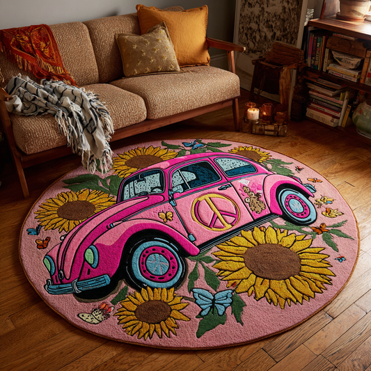 Retro Joy Quilted Round Mat NCU0DK8289