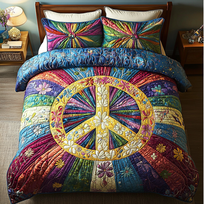 Retro Radiance 3-Piece Quilted Bedding Set NCU0DK4220