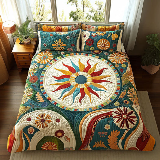 Retro Radiance 3-Piece Quilted Bedding Set NCU0PT5401