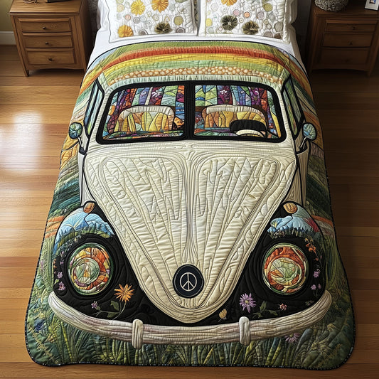 Retro Ride Life 3-Piece Quilted Bedding Set NCU0PT5319