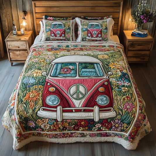 Retro Van Escape 3-Piece Quilted Bedding Set NCU0PT3973